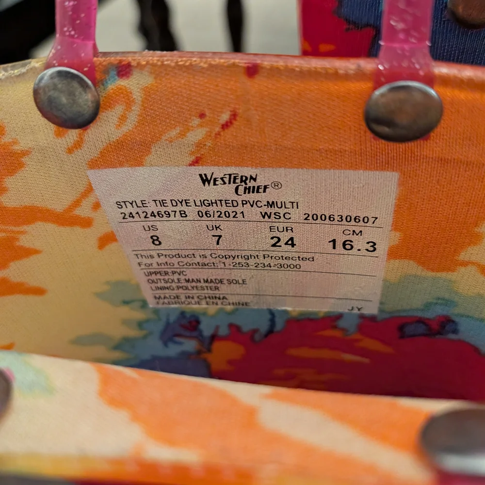 Western Chief Tie-Dye Multi-Color Rain Boots